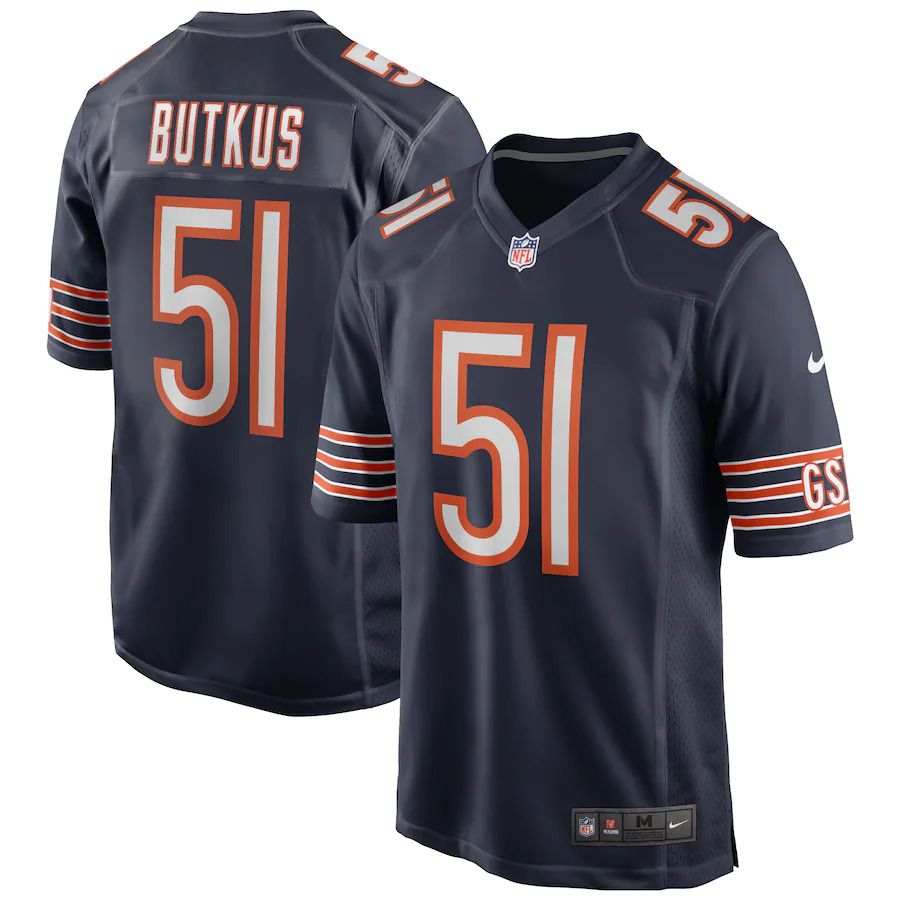 Men Chicago Bears #51 Dick Butkus Nike Navy Game Retired Player NFL Jersey->chicago bears->NFL Jersey